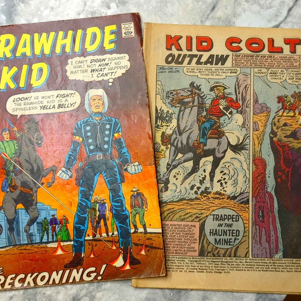 Rawhide Kid & Kid Colt Outlaw comic books